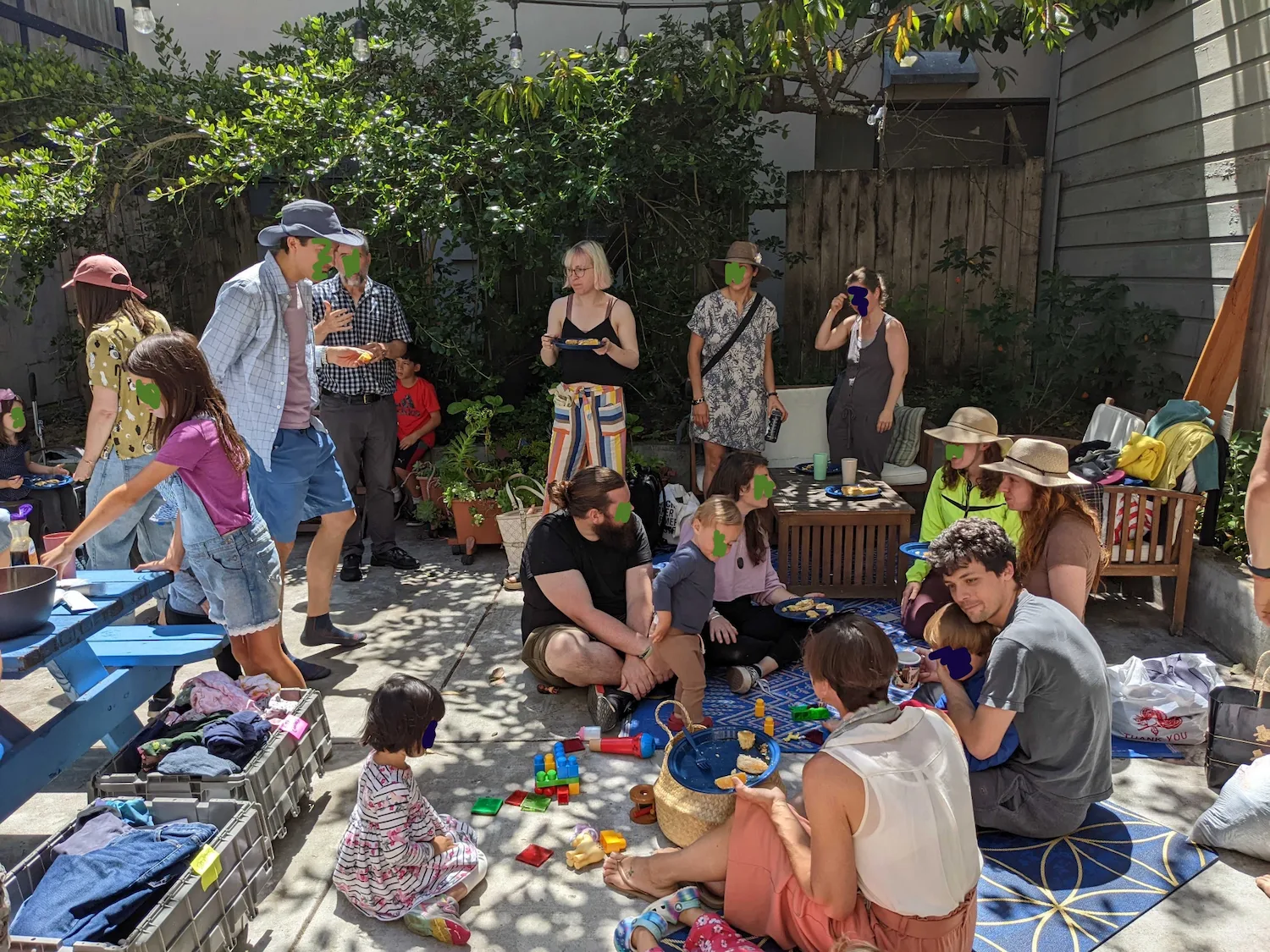 Our sunny backyard